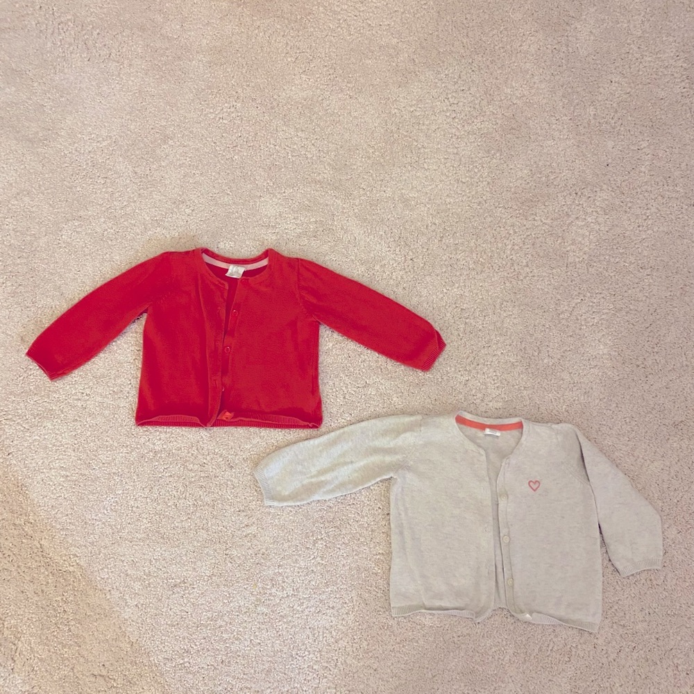 Girls H&M cardigans 9-12 months